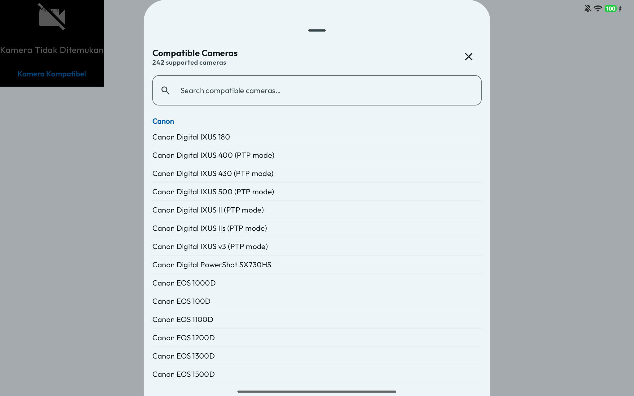 Panduan kompatibilitas kamera Android