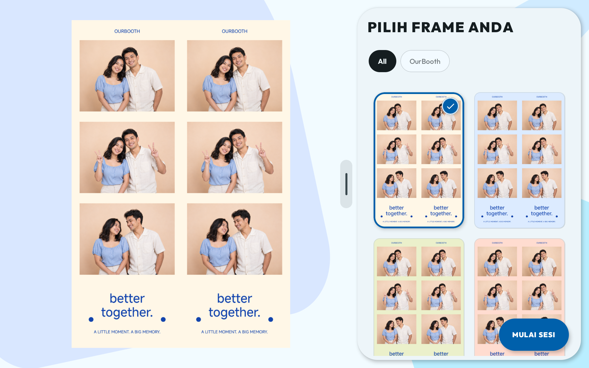 Pemilih frame tamu Android
