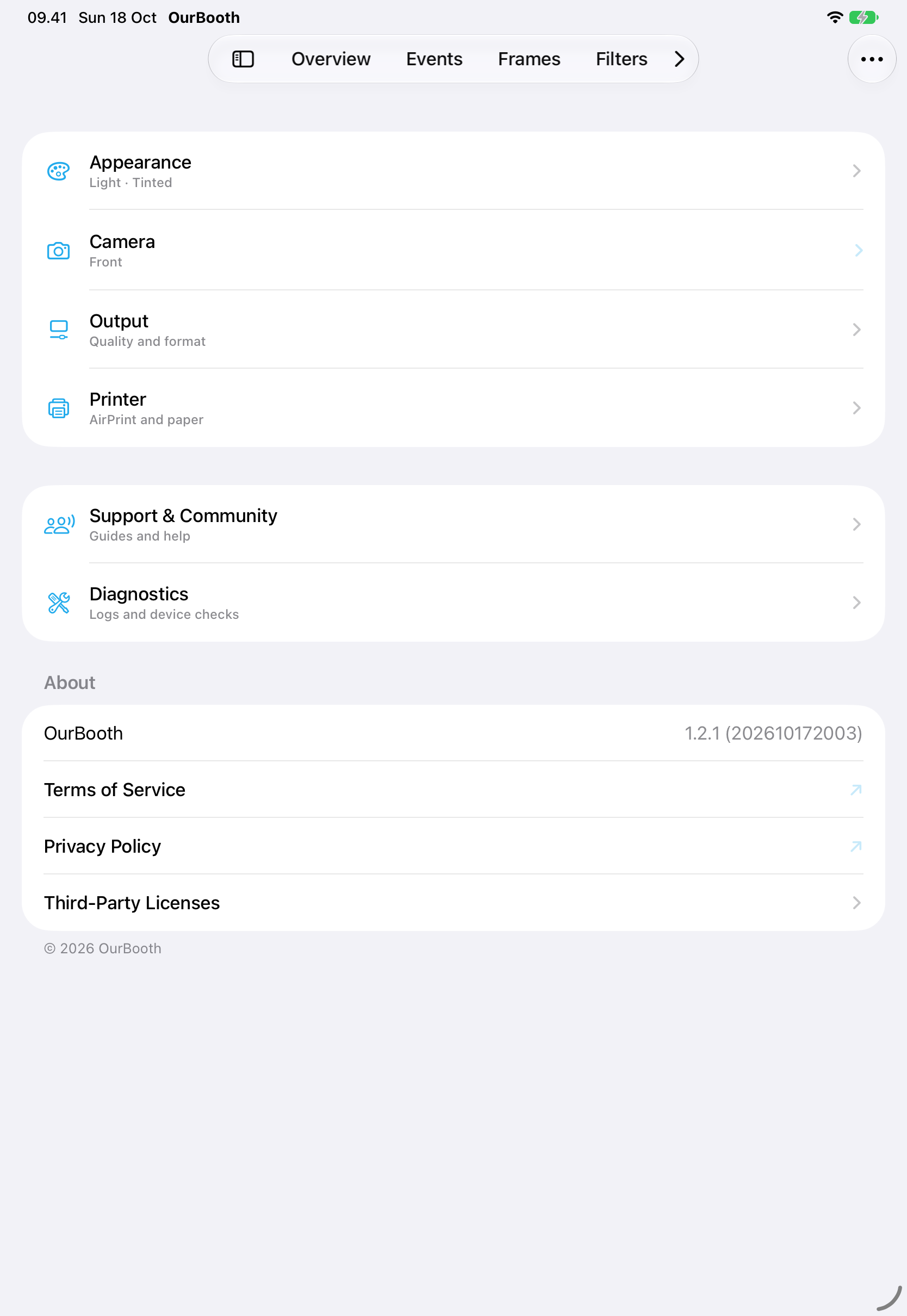 iPad Settings