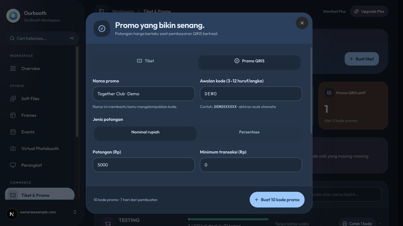 Form promo QRIS web